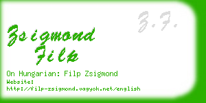 zsigmond filp business card